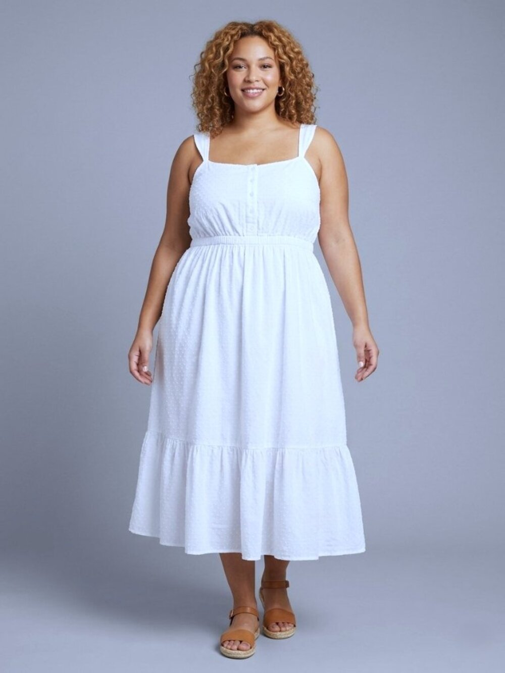 SLEEP BY CACIQUE Cotton Sleeveless Midi Nightgown/Sundress. Plus Size 18/20